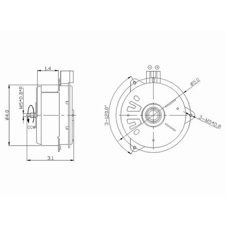 TYC 630700 Engine Cooling Fan Motor 630700